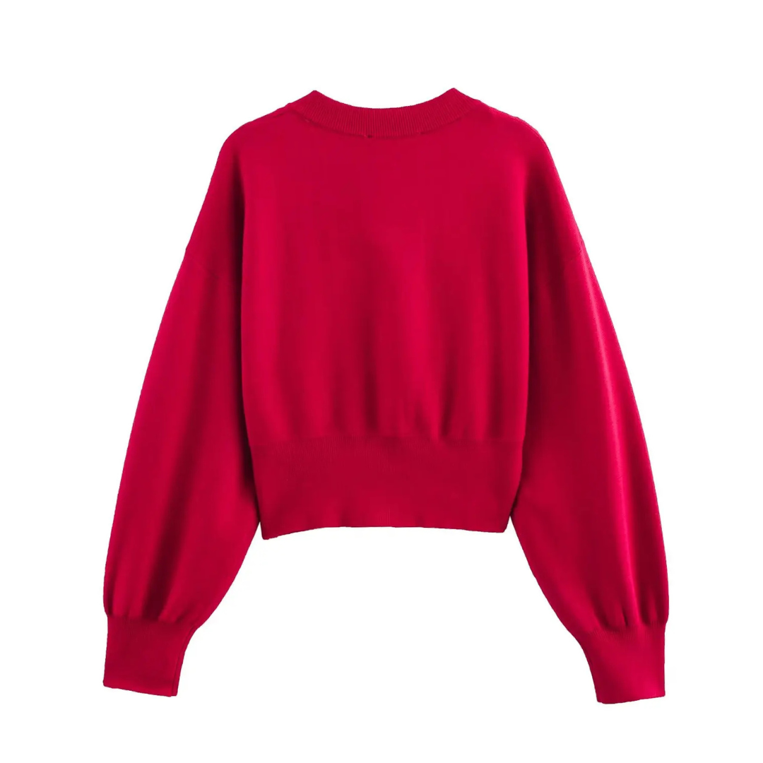 Cardigan en maille coupé Ruby avec boutons en forme de cœur