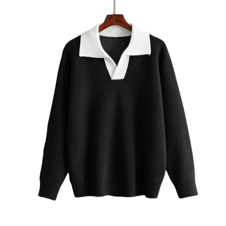 Chloé | Pull col polo côtelé à contraste