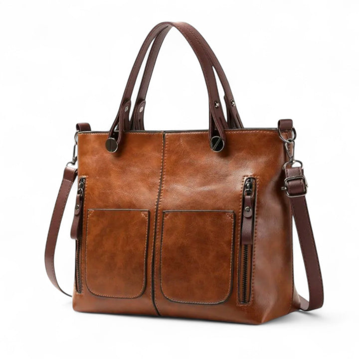 Élodie | Sac cabas compartimenté en cuir végétalien