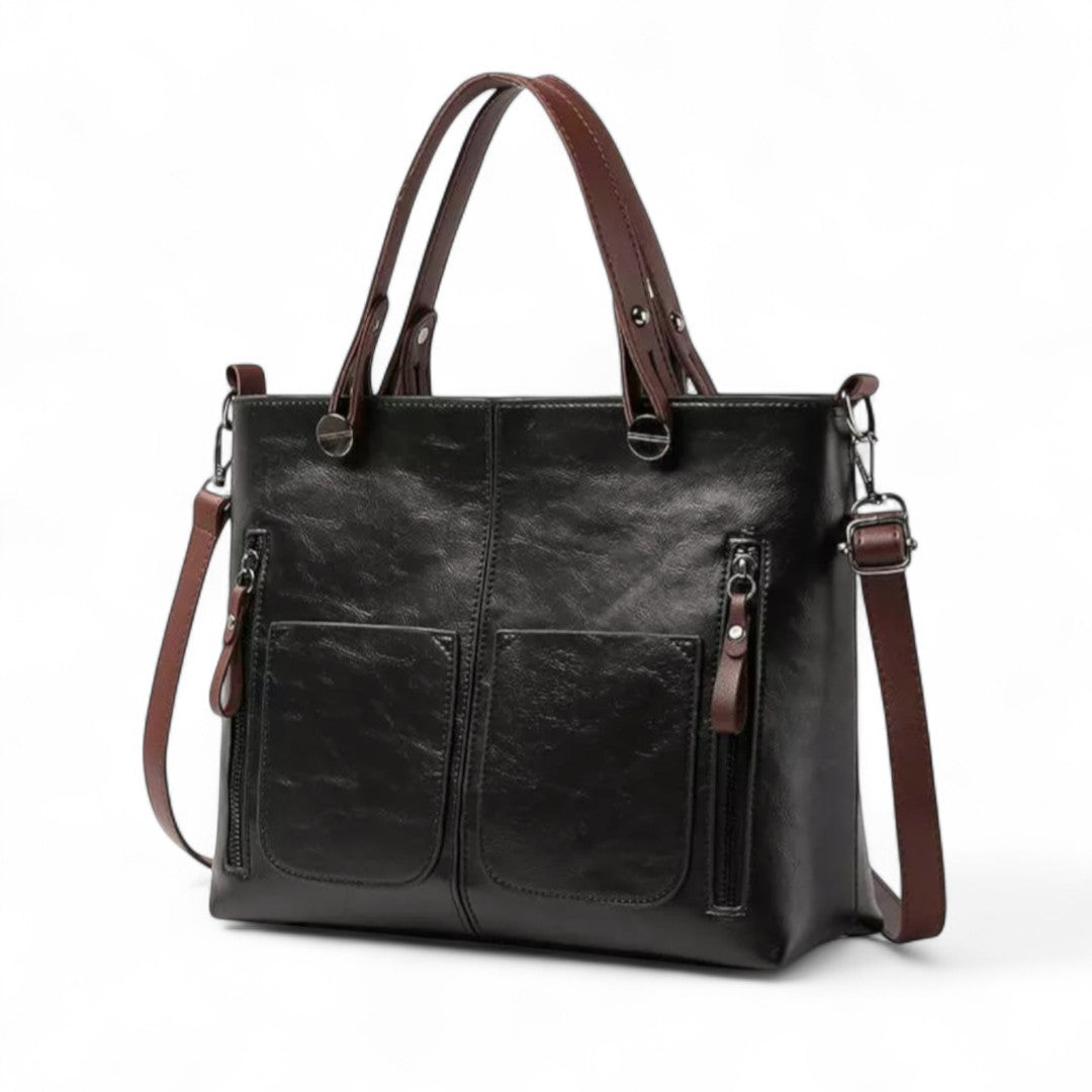 Élodie | Sac cabas compartimenté en cuir végétalien