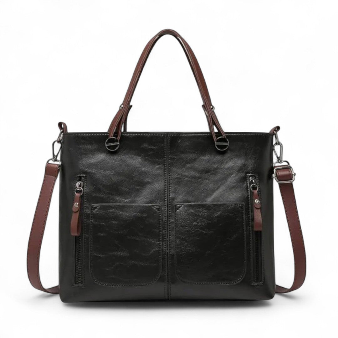 Élodie | Sac cabas compartimenté en cuir végétalien