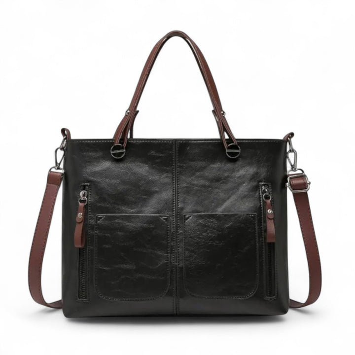 Élodie | Sac cabas compartimenté en cuir végétalien