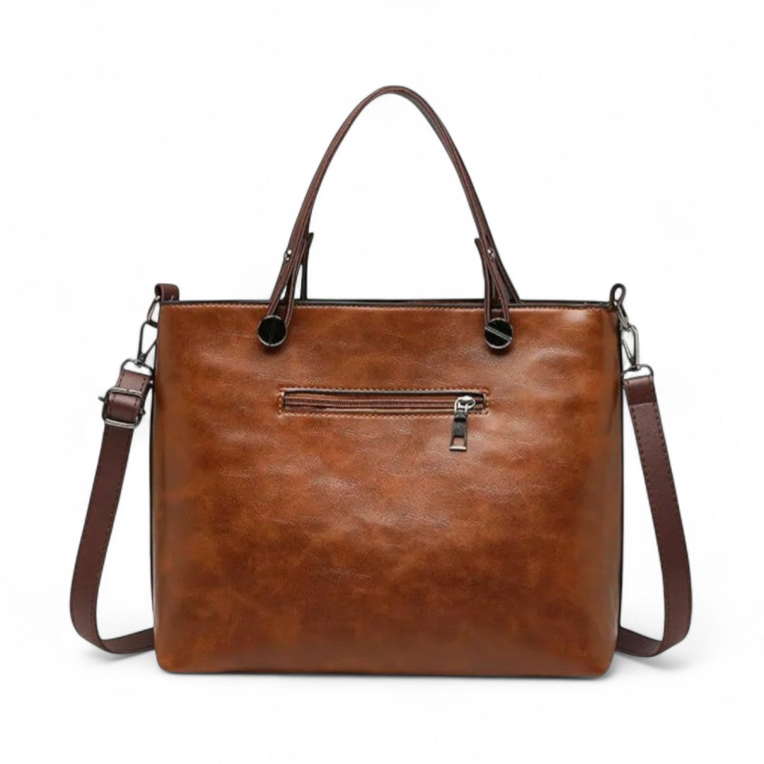 Élodie | Sac cabas compartimenté en cuir végétalien