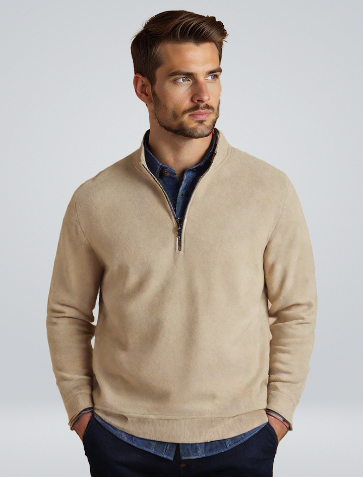 Jasper | Pull en cachemire à zip avec finition douce et coupe intelligente