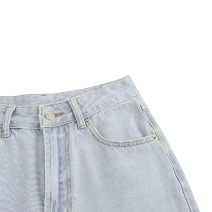Sienna | Jean en denim à jambe large et taille haute