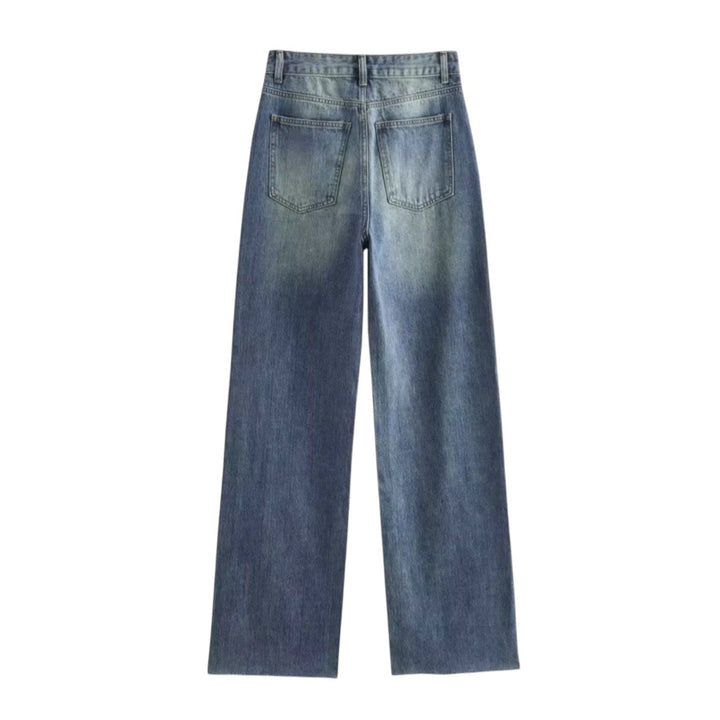 Sienna | Jean en denim à jambe large et taille haute