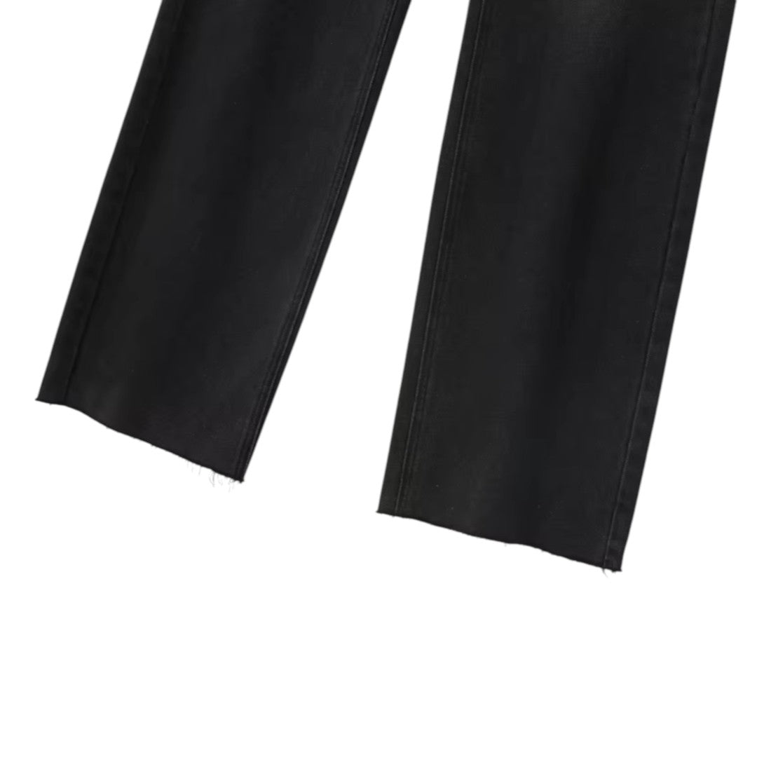 Sienna | Jean en denim à jambe large et taille haute
