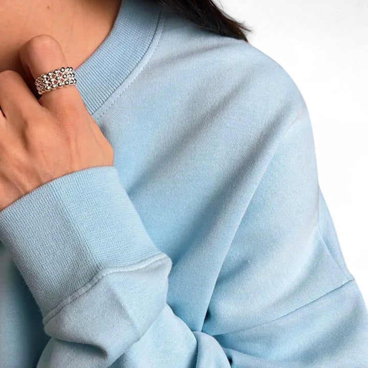 Camille | Pull Douillet à Col Rond Coupe Décontractée