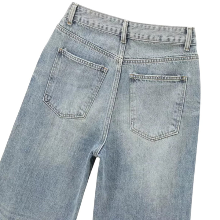 Sienna | Jean en denim à jambe large et taille haute