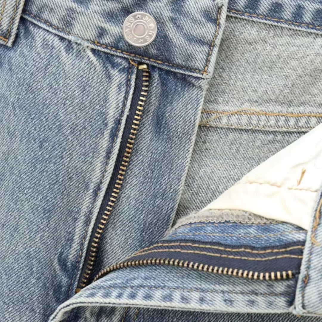 Sienna | Jean en denim à jambe large et taille haute