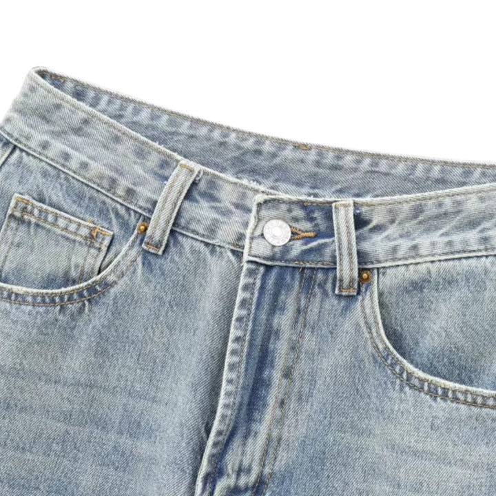 Sienna | Jean en denim à jambe large et taille haute