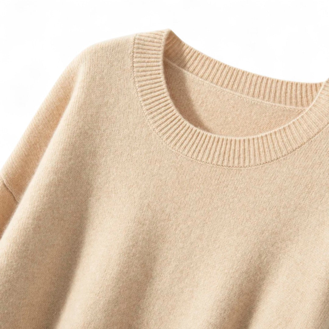 Élodie | Pull Douillet Col Rond en Maille Brossée