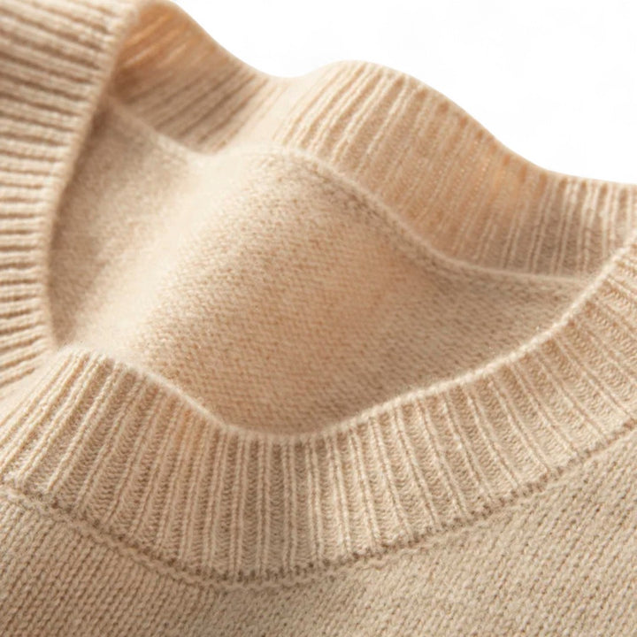 Élodie | Pull Douillet Col Rond en Maille Brossée