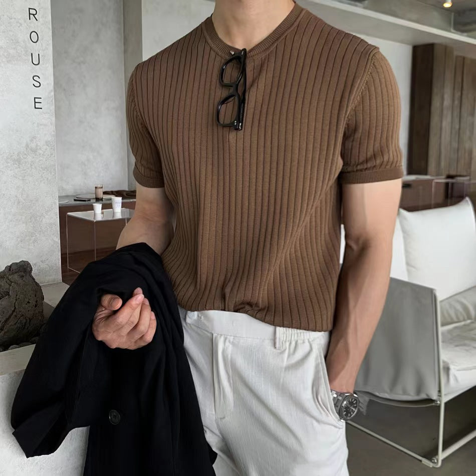 Jasper | Ensemble T-shirt à côtes avec Pantalon fuselé