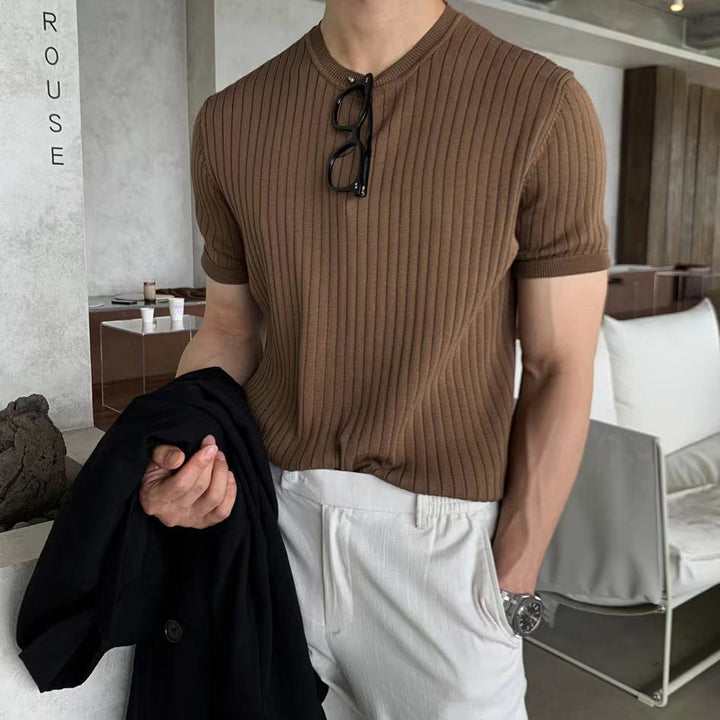 Jasper | Ensemble T-shirt à côtes avec Pantalon fuselé