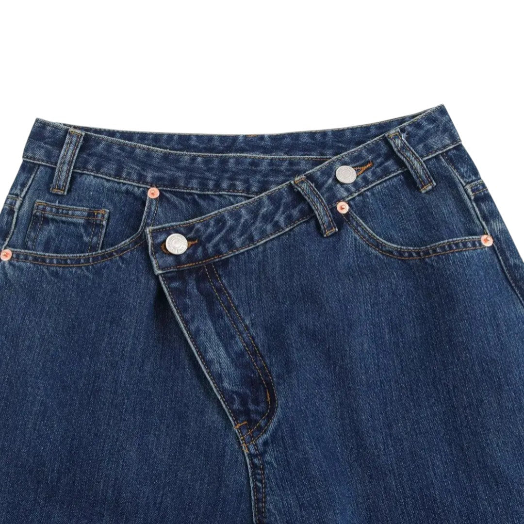 Ava | Jean large à taille asymétrique et jambes larges