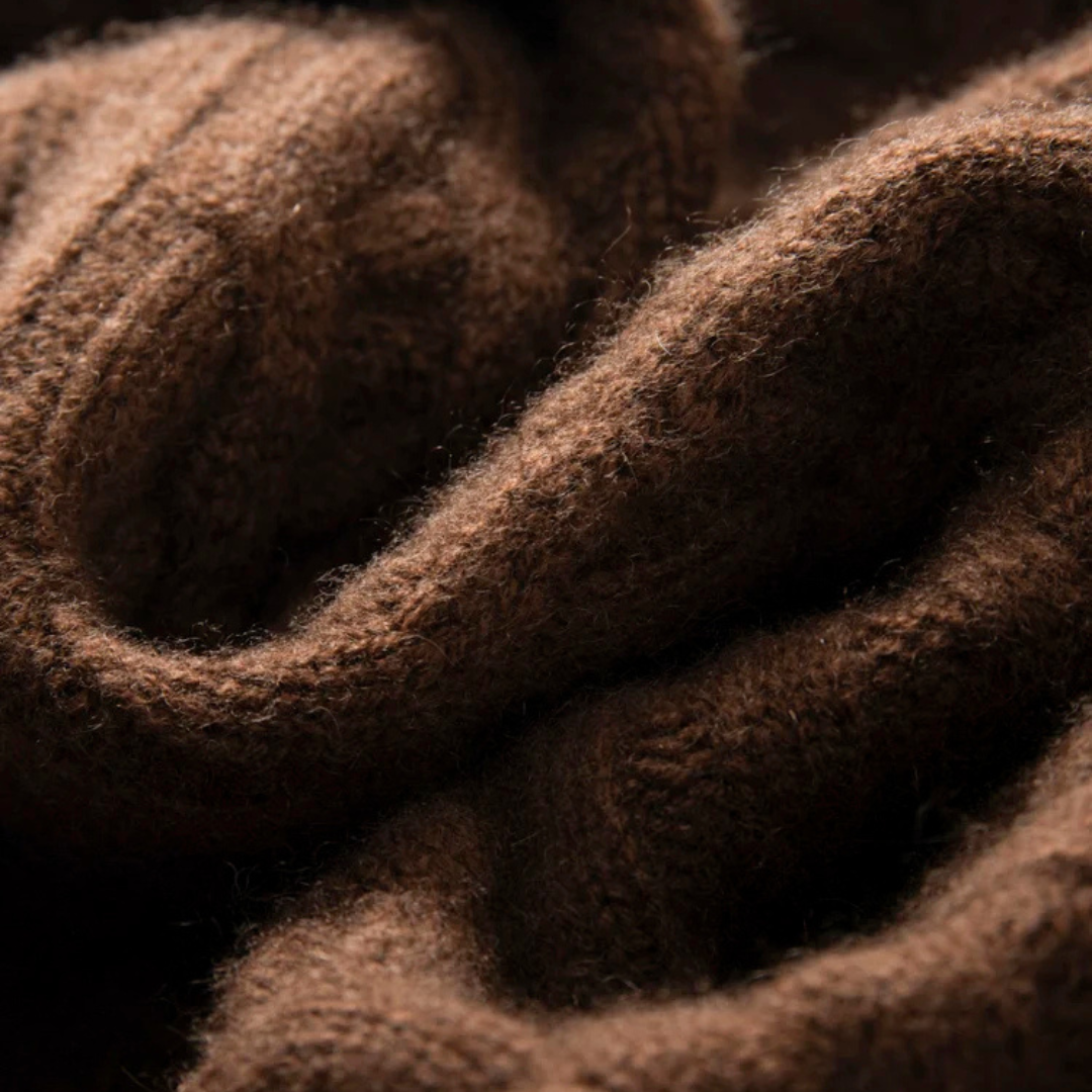 Apolline | Pull torsadé à col rond en maille duveteuse