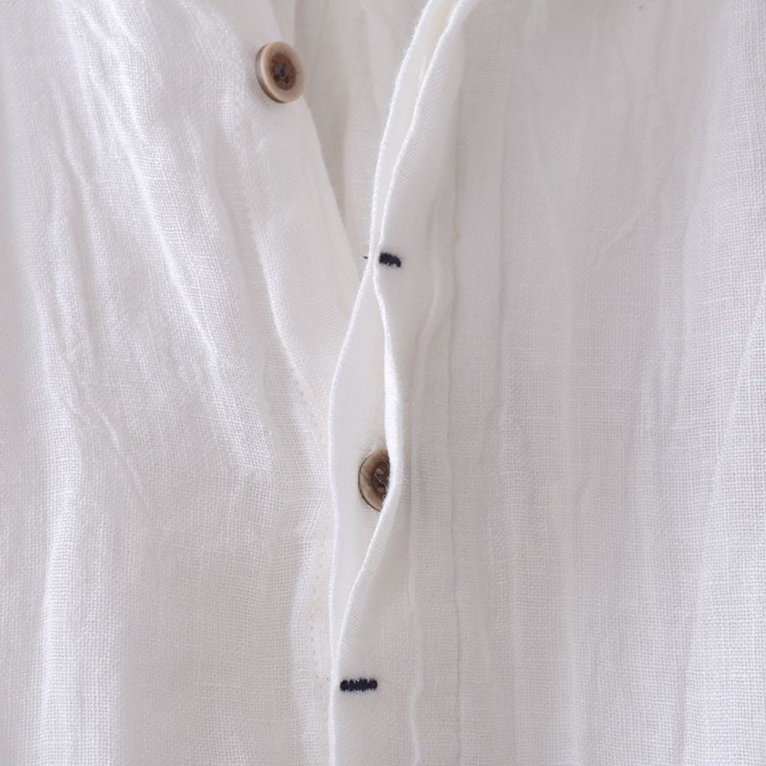 Rafael | Chemise en lin faite à la main avec détail artisanal et confort estival