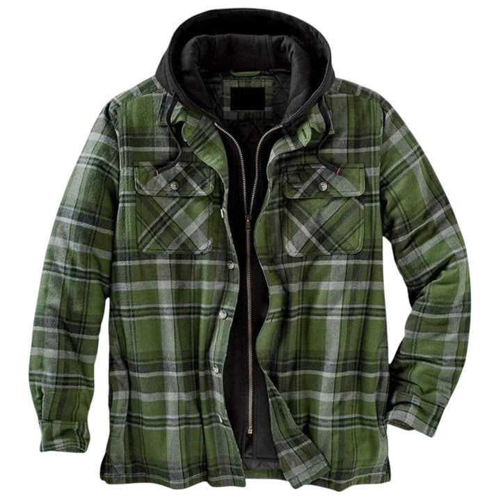 Brodie | Veste en flanelle matelassée avec capuche en polaire