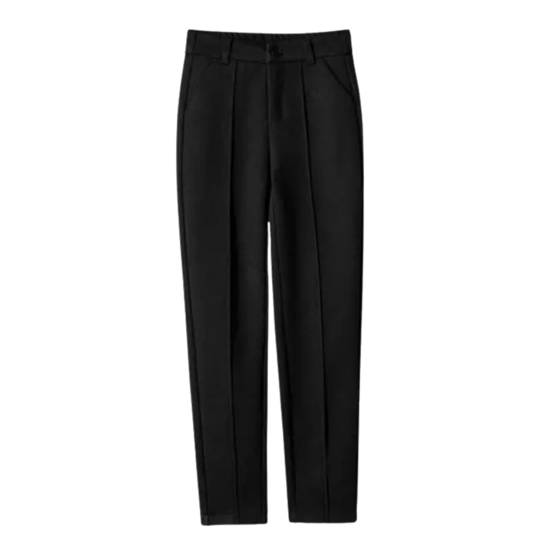 Camille | Pantalon taille haute en chevron brossé