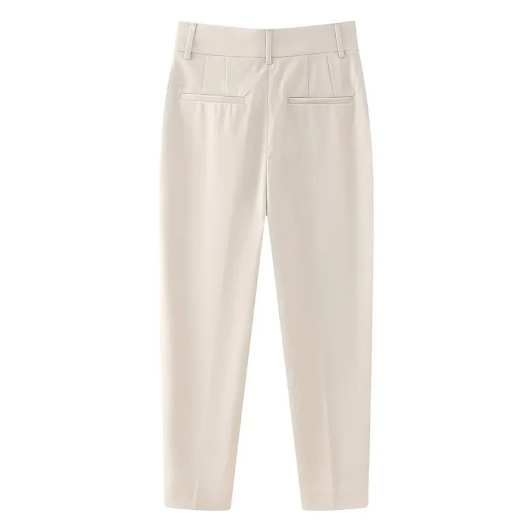Noémie | Pantalon habillé taille haute à coupe cigarette