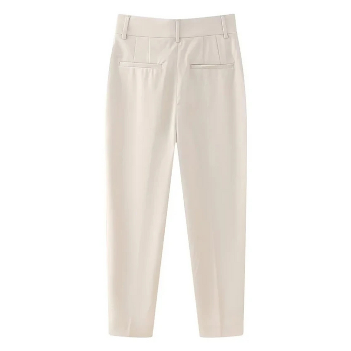 Noémie | Pantalon habillé taille haute à coupe cigarette