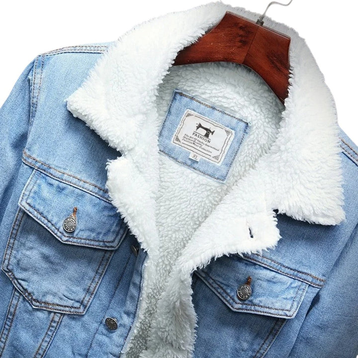 Hayden | Veste en Jean Doublée en Molleton pour le Froid