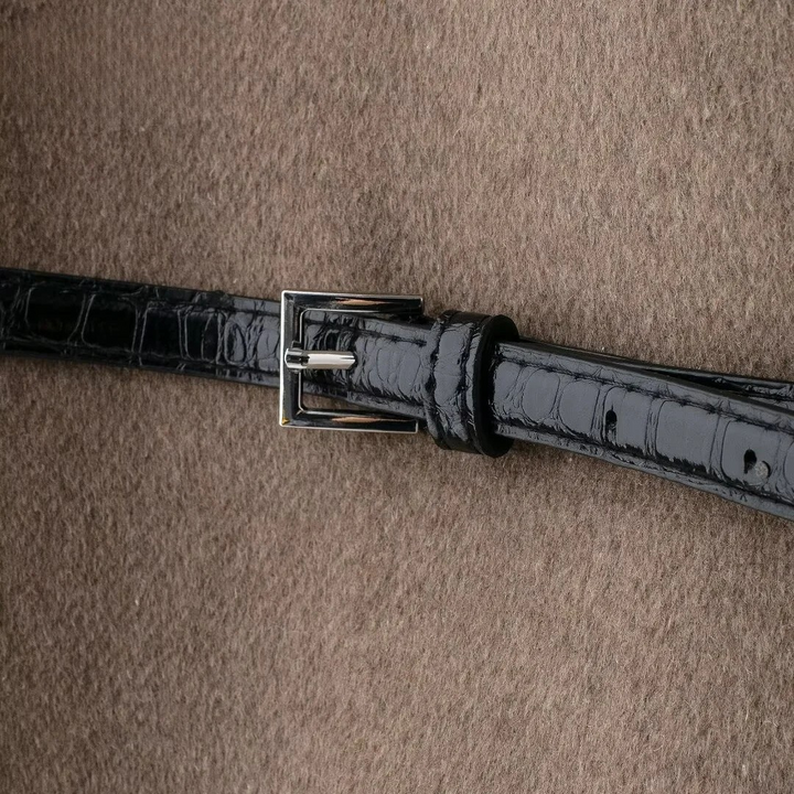 Margot | Veste laine croisée avec ceinture fine