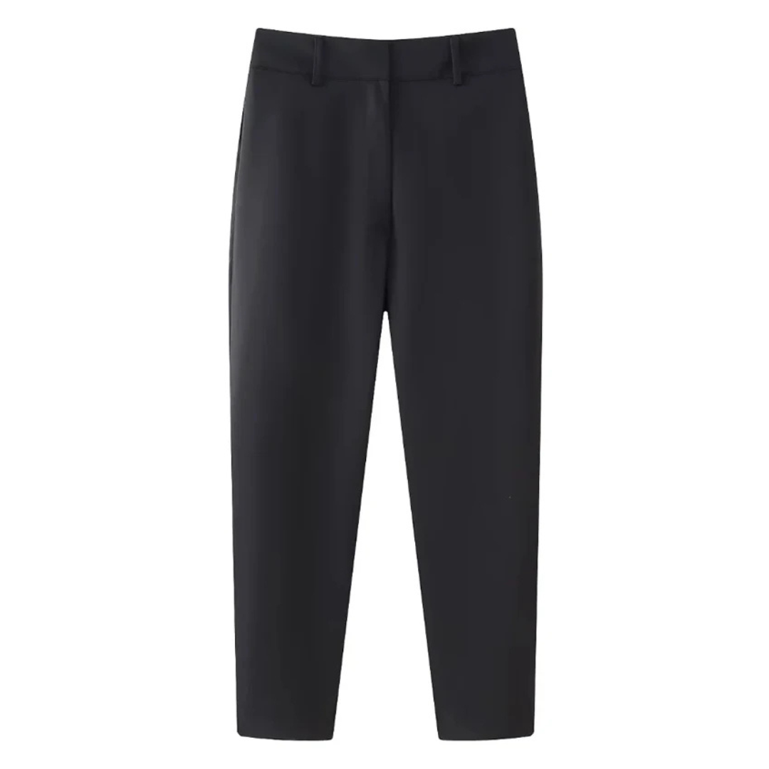 Noémie | Pantalon habillé taille haute à coupe cigarette
