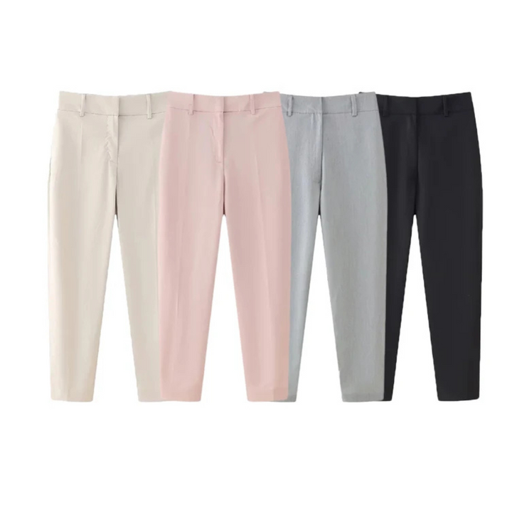 Noémie | Pantalon habillé taille haute à coupe cigarette