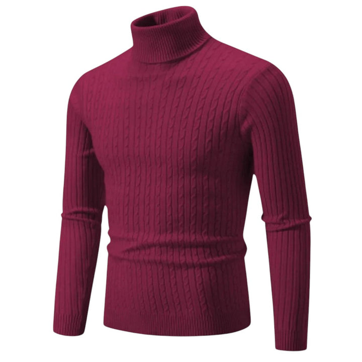 Mitchell | Pull en maille à col roulé en tricot torsadé avec col doux et chaleur raffinée