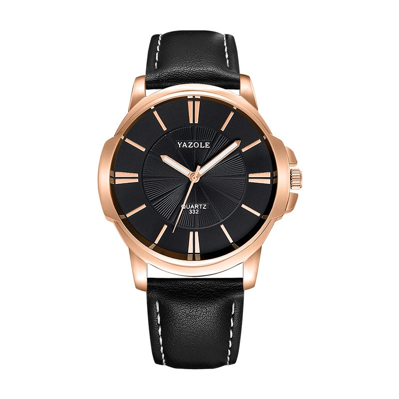 Van Baerle® - Montre en cuir et verre bleu luxueux