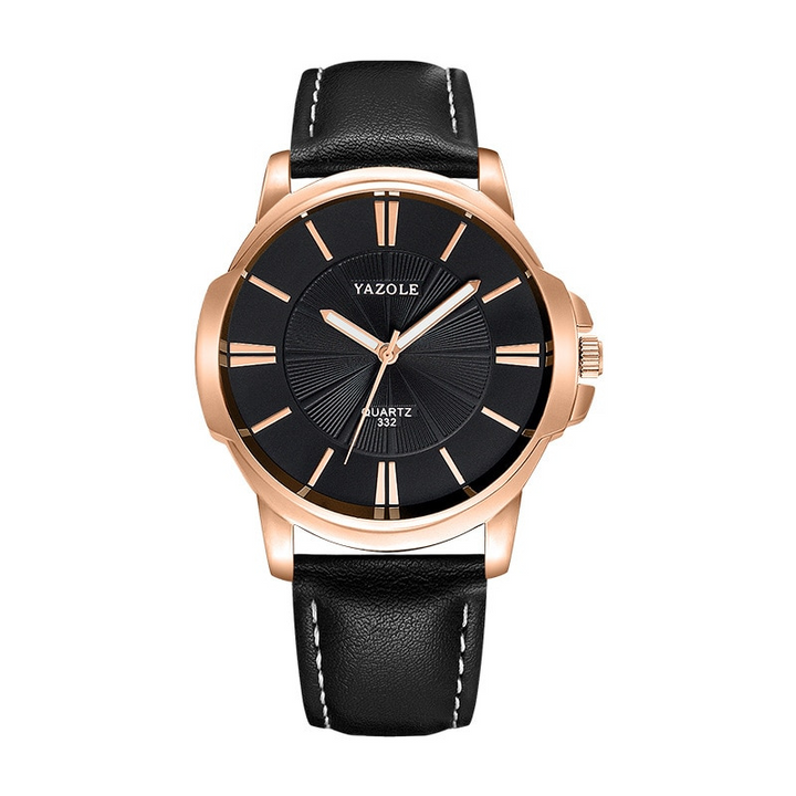 Van Baerle® - Montre en cuir et verre bleu luxueux