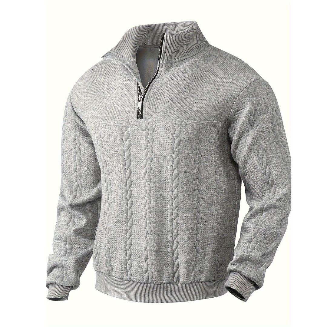 Nate | Pull vintage à col montant zippé