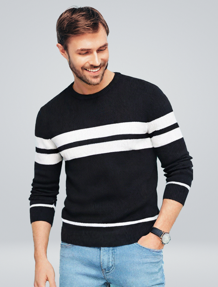 Flynn | Pull à rayures avec chaleur respirante et style au quotidien