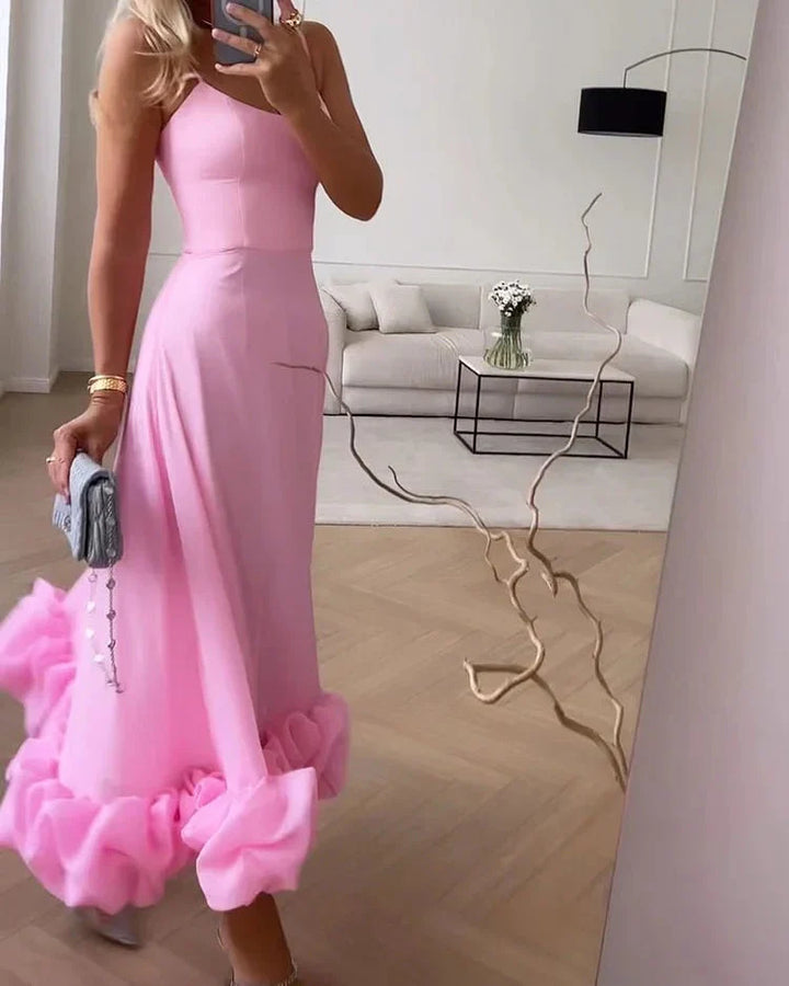 Liv Elegant Solid Color Slip Dress