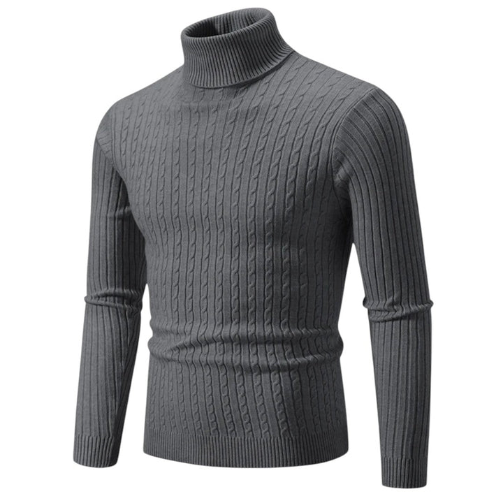 Mitchell | Pull en maille à col roulé en tricot torsadé avec col doux et chaleur raffinée