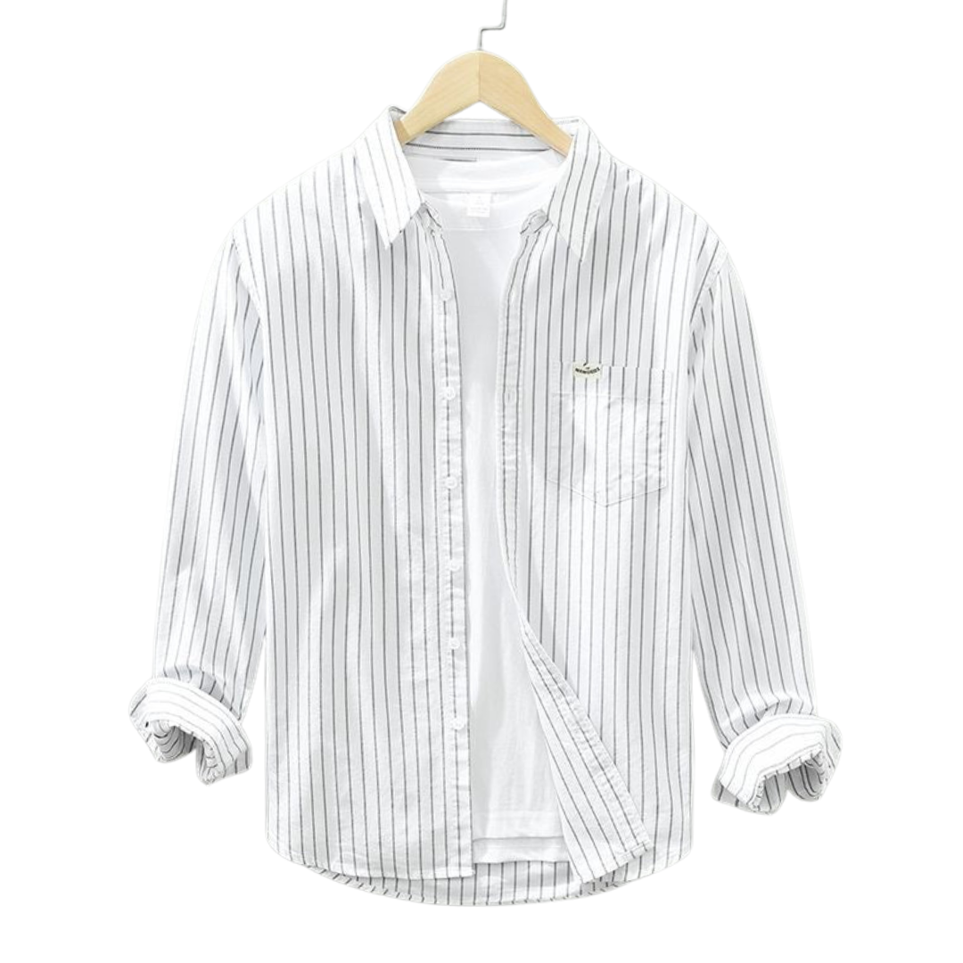 Dean | Chemise en lin rayée pour un confort frais