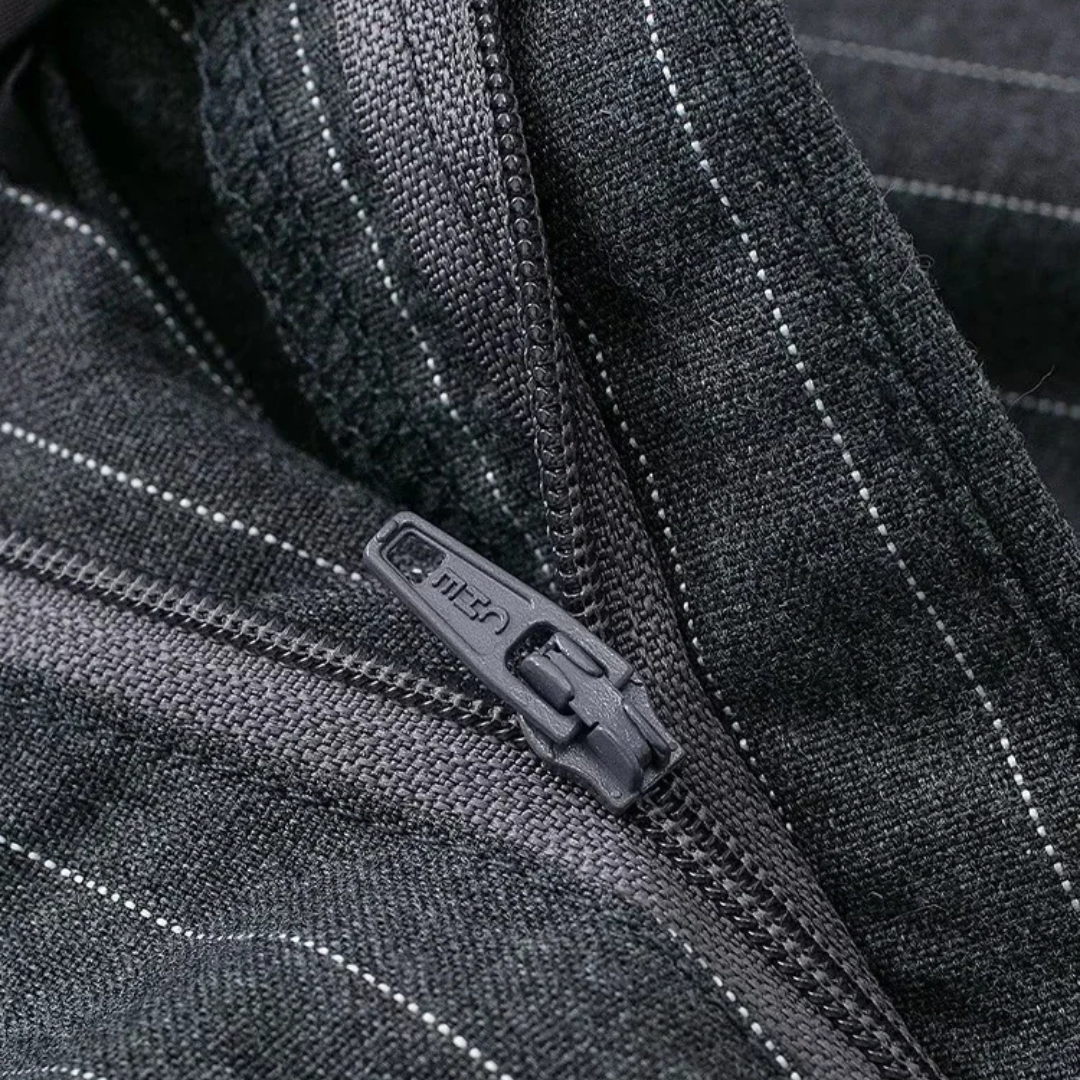 Élise | Pantalon large à rayures taille haute
