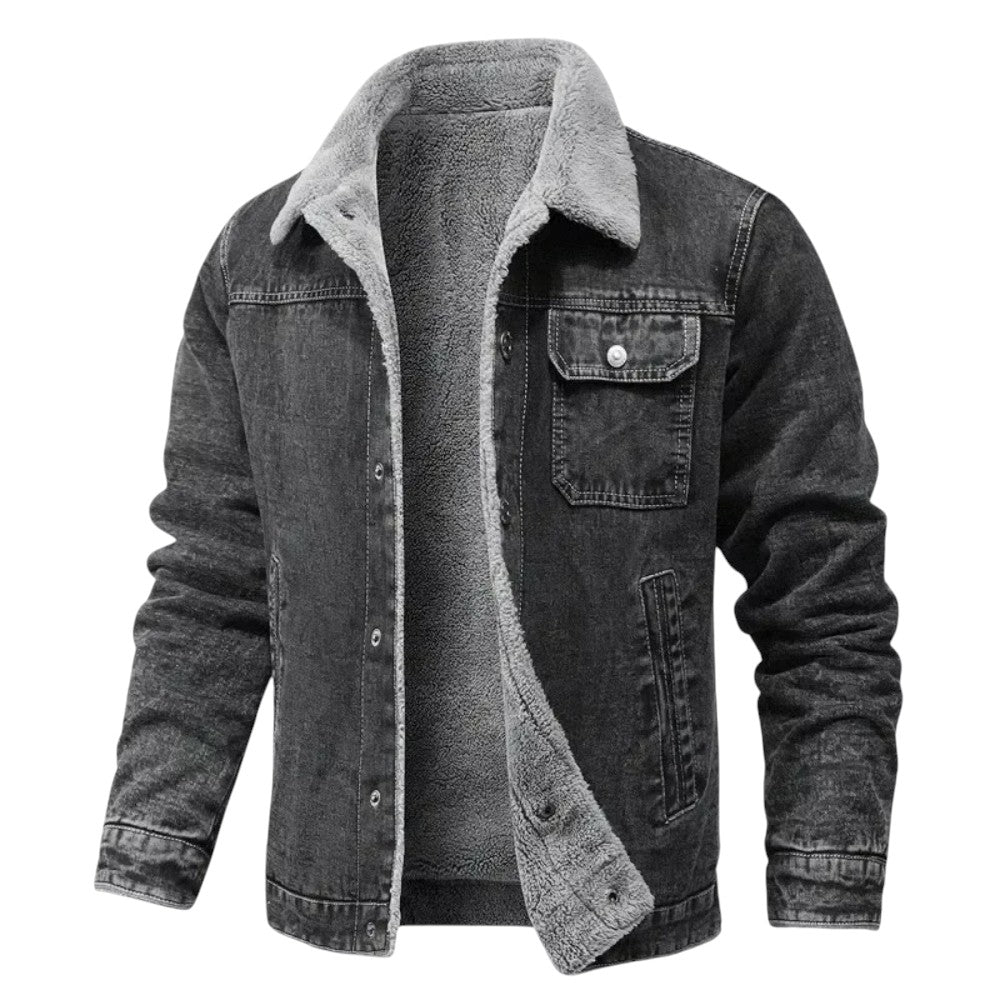 Logan | Veste d’hiver lavée avec doublure en polaire intégrale