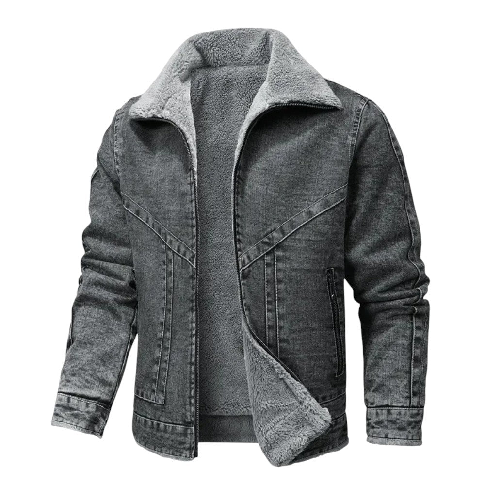 Logan | Veste d’hiver lavée avec doublure en polaire intégrale