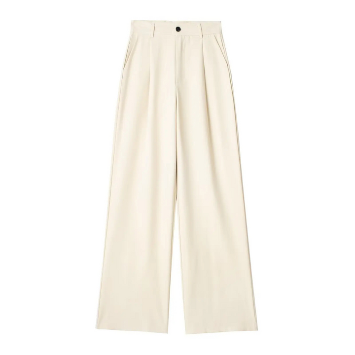 Élise | Pantalon large à rayures taille haute