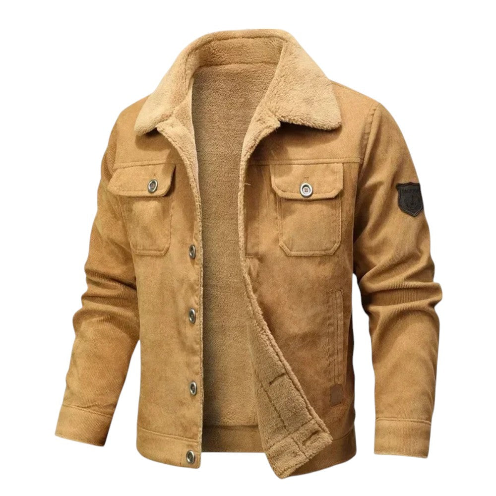 Logan | Veste d’hiver lavée avec doublure en polaire intégrale