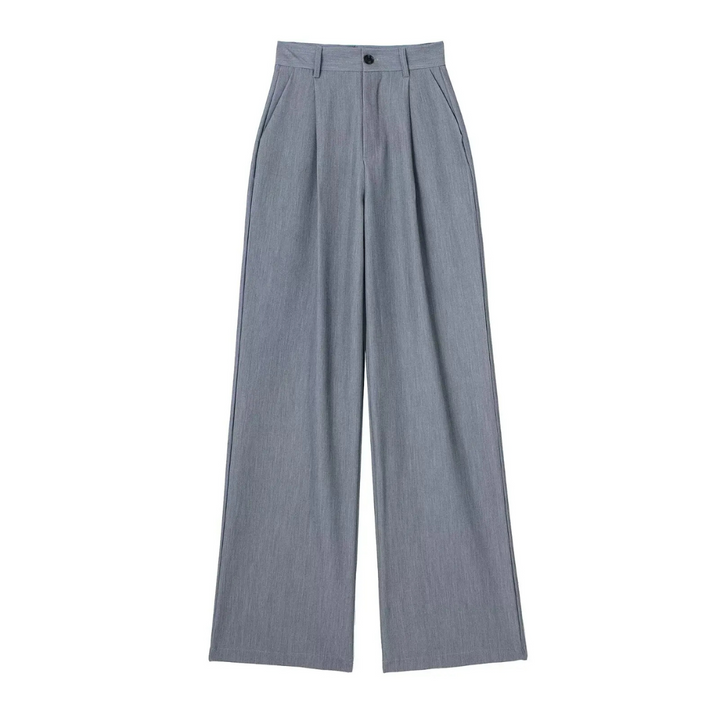 Élise | Pantalon large à rayures taille haute