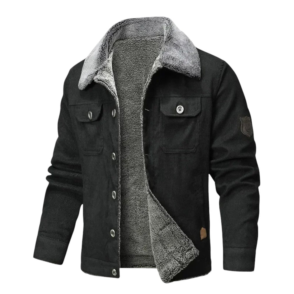 Logan | Veste d’hiver lavée avec doublure en polaire intégrale