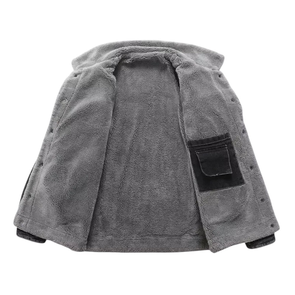 Logan | Veste d’hiver lavée avec doublure en polaire intégrale