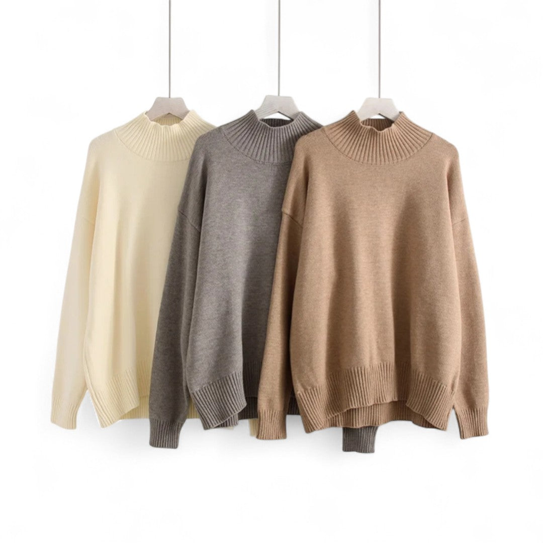 Élodie | Pull col montant oversize doux