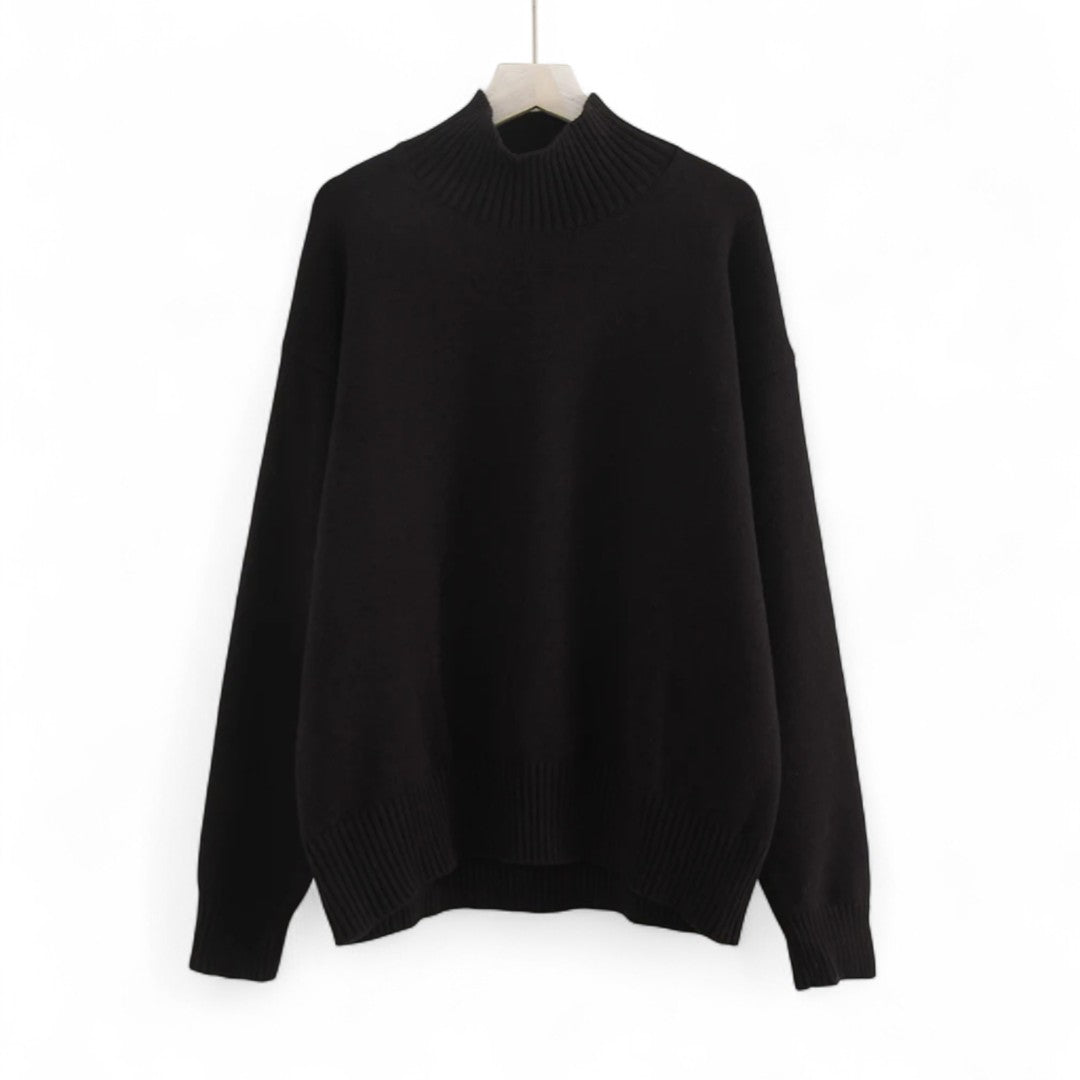 Élodie | Pull col montant oversize doux