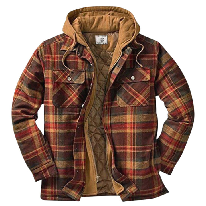 Brodie | Veste en flanelle matelassée avec capuche en polaire
