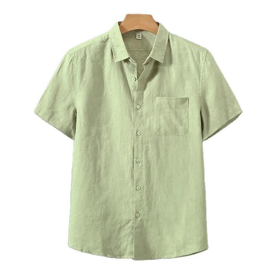 Remy | Chemise en lin doux à manches courtes pour une élégance quotidienne